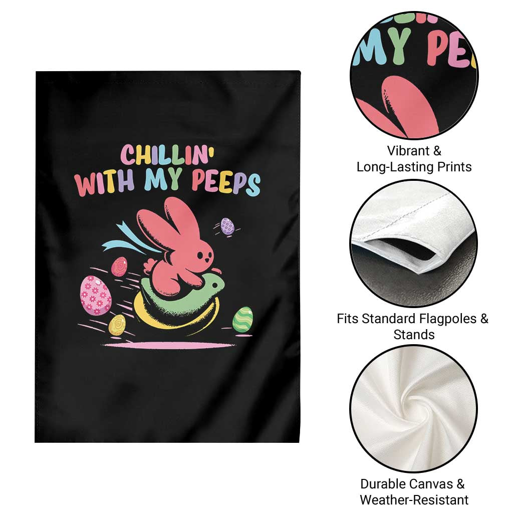 Easter Day Garden Flag Chillin With My Peeps Bunnies TS10 Print Your Wear
