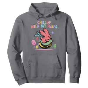 Easter Day Hoodie Chillin With My Peeps Bunnies TS10 Charcoal Print Your Wear