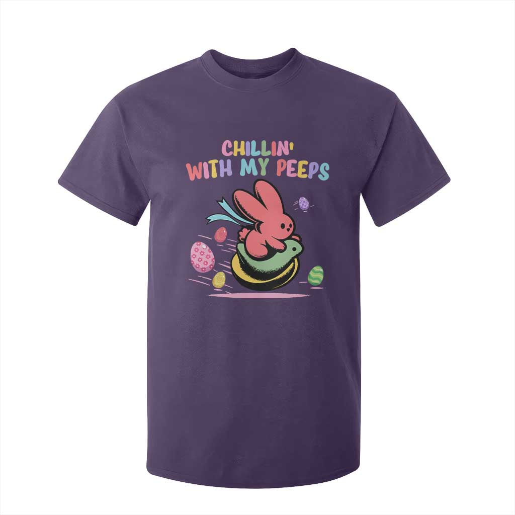 Easter Day T Shirt For Kid Chillin With My Peeps Bunnies TS10 Purple Print Your Wear