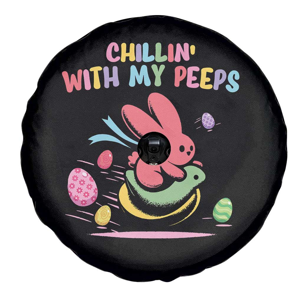 Easter Day Spare Tire Cover Chillin With My Peeps Bunnies TS10 Print Your Wear