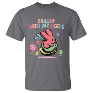 Easter Day T Shirt Chillin With My Peeps Bunnies TS10 Charcoal Print Your Wear
