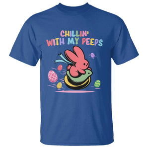 Easter Day T Shirt Chillin With My Peeps Bunnies TS10 Royal Blue Print Your Wear