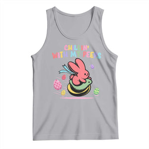 Easter Day Tank Top Chillin With My Peeps Bunnies TS10 Athletic Heather Print Your Wear