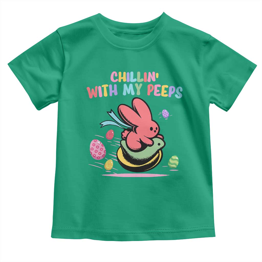 Easter Day Toddler T Shirt Chillin With My Peeps Bunnies TS10 Irish Green Print Your Wear