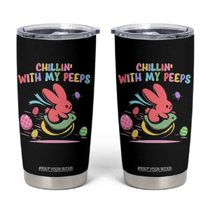 Easter Day Tumbler Cup Chillin With My Peeps Bunnies TS10 Black Print Your Wear