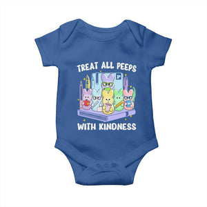 Teachers Easter Baby Onesie Treat All Peeps With Kindness TS10 Royal Blue Print Your Wear