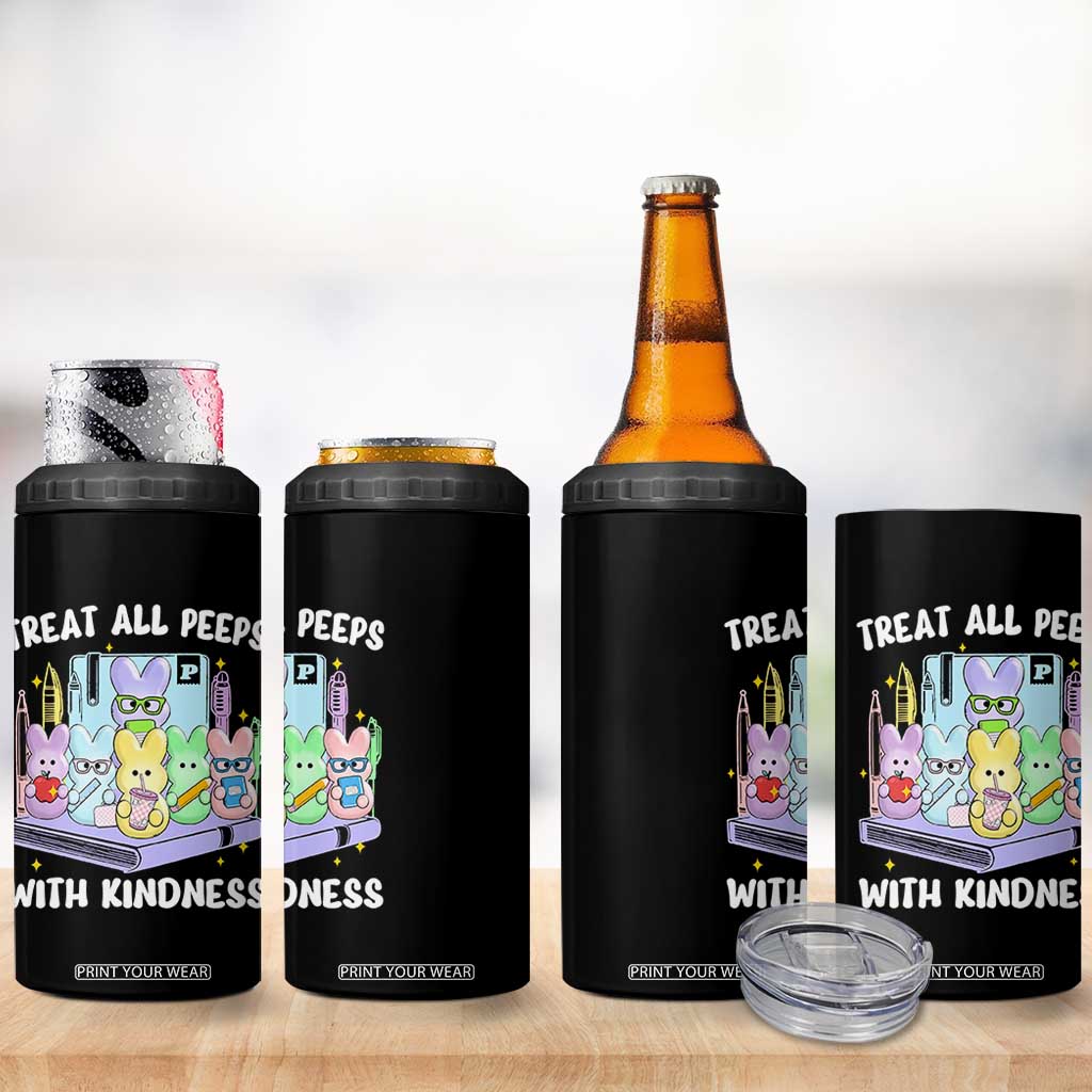 Teachers Easter 4 in 1 Can Cooler Tumbler Treat All Peeps With Kindness TS10 Print Your Wear