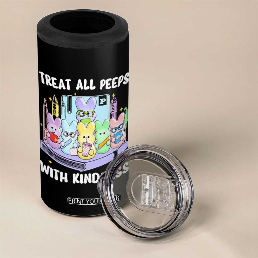 Teachers Easter 4 in 1 Can Cooler Tumbler Treat All Peeps With Kindness TS10 Print Your Wear