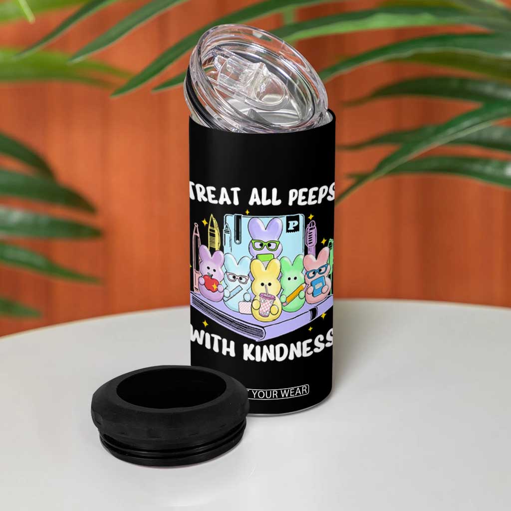 Teachers Easter 4 in 1 Can Cooler Tumbler Treat All Peeps With Kindness TS10 Print Your Wear