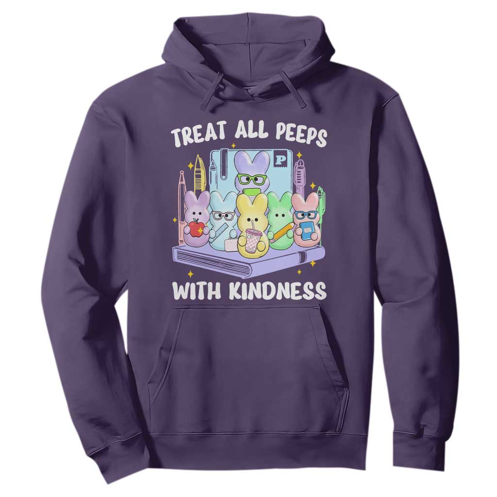 Teachers Easter Hoodie Treat All Peeps With Kindness TS10 Purple Print Your Wear