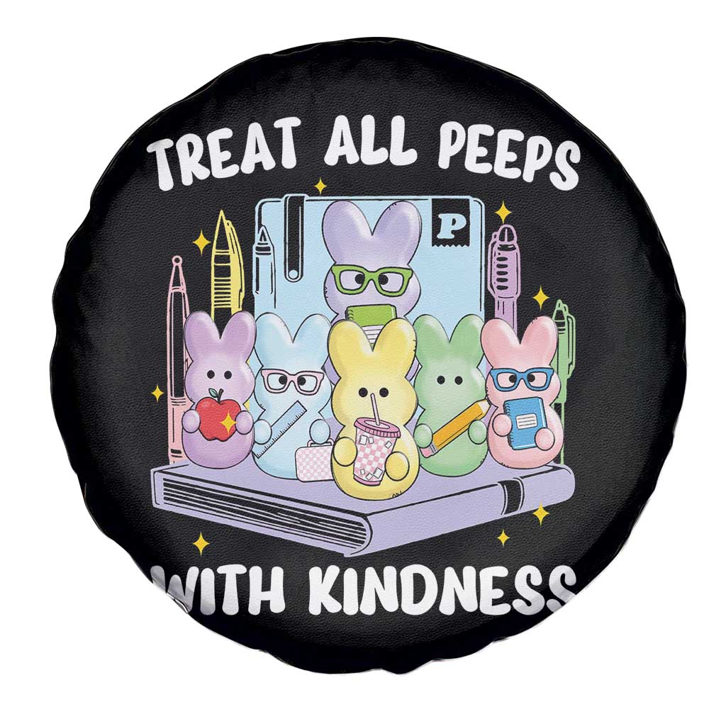 Teachers Easter Spare Tire Cover Treat All Peeps With Kindness TS10 Print Your Wear