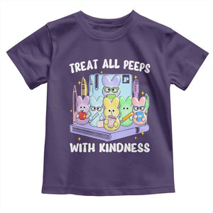Teachers Easter Toddler T Shirt Treat All Peeps With Kindness TS10 Purple Print Your Wear