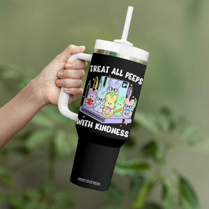Teachers Easter Tumbler With Handle Treat All Peeps With Kindness TS10 Print Your Wear