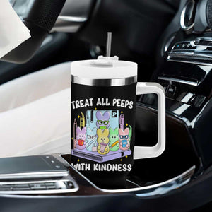 Teachers Easter Tumbler With Handle Treat All Peeps With Kindness TS10 Print Your Wear
