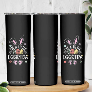 Funny Easter Skinny Tumbler Im A Little Eggstra Bunny Cute Kids Toddler TS10 Print Your Wear