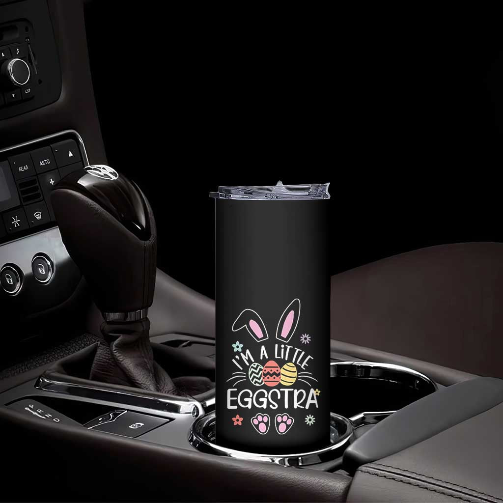 Funny Easter Skinny Tumbler Im A Little Eggstra Bunny Cute Kids Toddler TS10 Print Your Wear