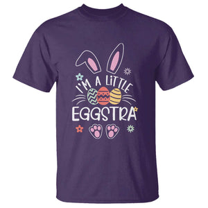 Funny Easter T Shirt Im A Little Eggstra Bunny Cute Kids Toddler TS10 Purple Print Your Wear