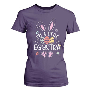 Funny Easter T Shirt For Women Im A Little Eggstra Bunny Cute Kids Toddler TS10 Purple Print Your Wear