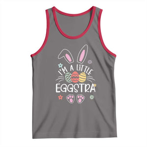 Funny Easter Tank Top Im A Little Eggstra Bunny Cute Kids Toddler TS10 Deep Heather Red Print Your Wear