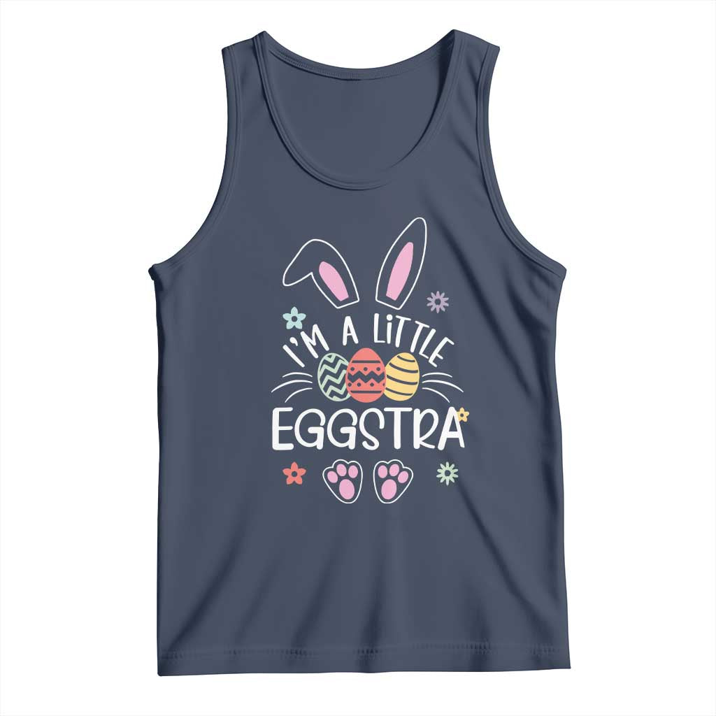 Funny Easter Tank Top Im A Little Eggstra Bunny Cute Kids Toddler TS10 Navy Print Your Wear