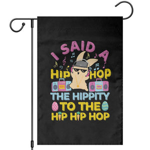 Funny Hip Hop Hippity Easter Bunny Garden Flag TS10 Black Print Your Wear