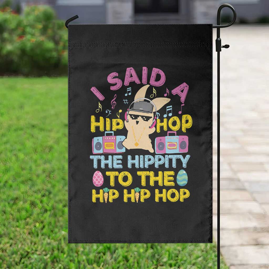 Funny Hip Hop Hippity Easter Bunny Garden Flag TS10 Print Your Wear