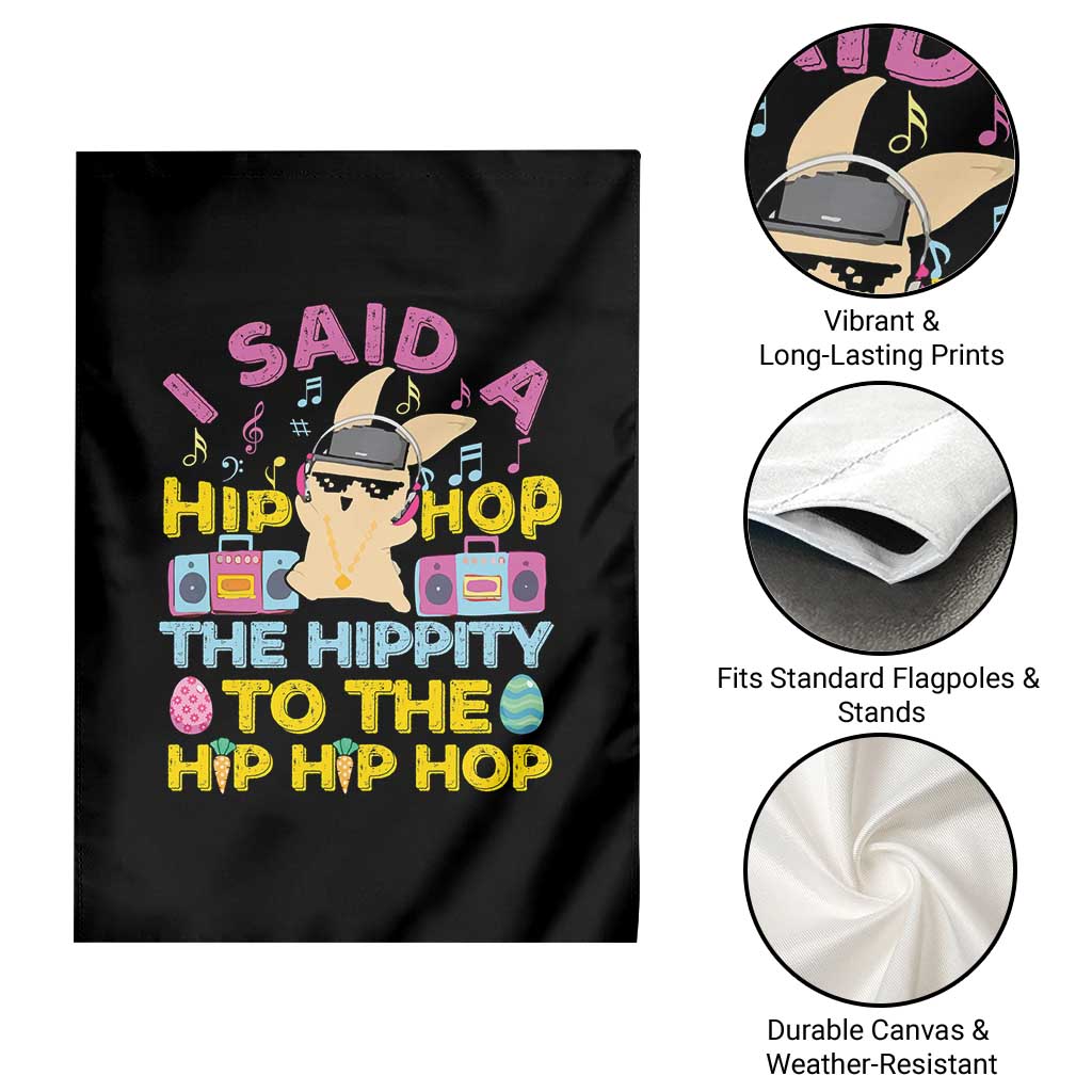 Funny Hip Hop Hippity Easter Bunny Garden Flag TS10 Print Your Wear