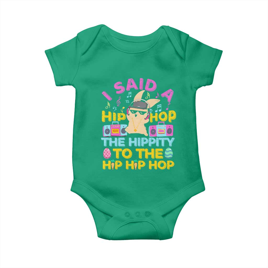 Funny Hip Hop Hippity Easter Bunny Baby Onesie TS10 Irish Green Print Your Wear