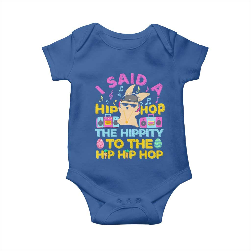 Funny Hip Hop Hippity Easter Bunny Baby Onesie TS10 Royal Blue Print Your Wear