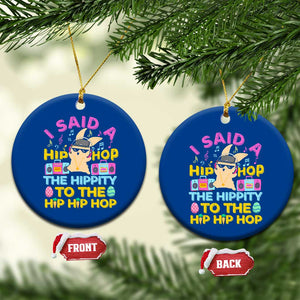 Funny Hip Hop Hippity Easter Bunny Ceramic Ornament TS10 1pc Blue Print Your Wear
