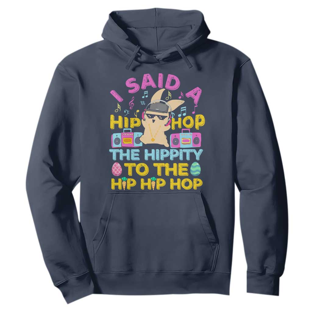 Funny Hip Hop Hippity Easter Bunny Hoodie TS10 Navy Print Your Wear