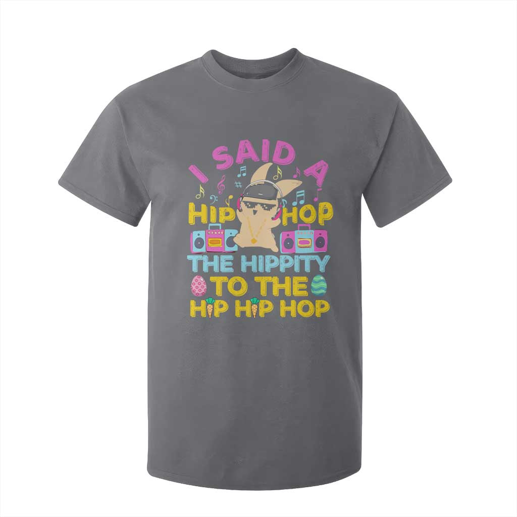 Funny Hip Hop Hippity Easter Bunny T Shirt For Kid TS10 Charcoal Print Your Wear