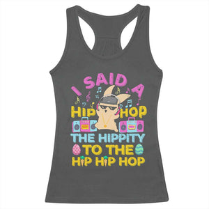 Funny Hip Hop Hippity Easter Bunny Racerback Tank Top TS10 Dark Heather Print Your Wear