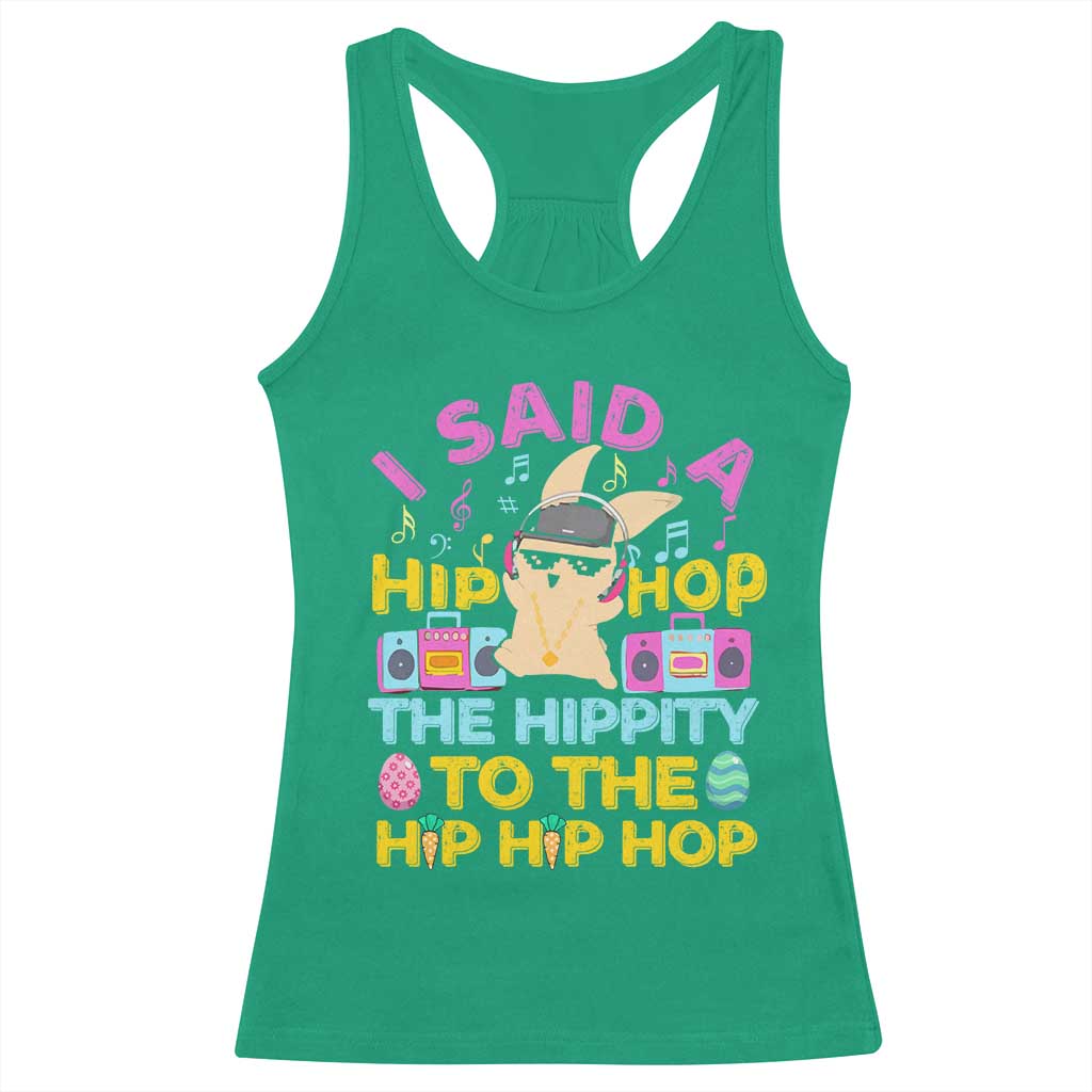 Funny Hip Hop Hippity Easter Bunny Racerback Tank Top TS10 Irish Green Print Your Wear