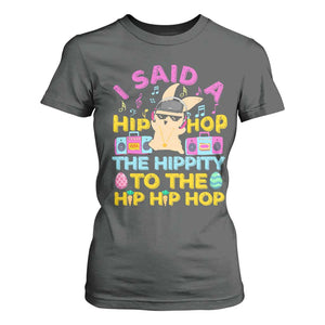Funny Hip Hop Hippity Easter Bunny T Shirt For Women TS10 Dark Heather Print Your Wear