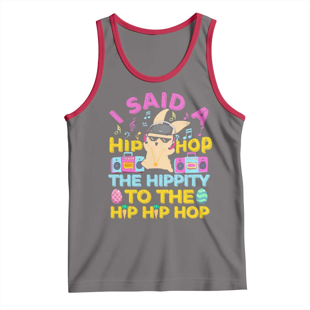 Funny Hip Hop Hippity Easter Bunny Tank Top TS10 Deep Heather Red Print Your Wear