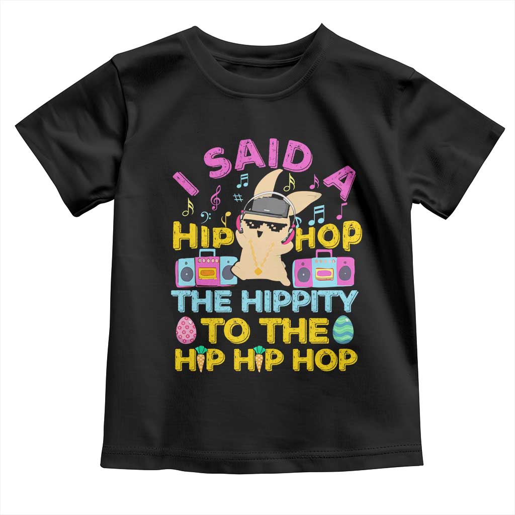 Funny Hip Hop Hippity Easter Bunny Toddler T Shirt TS10 Black Print Your Wear