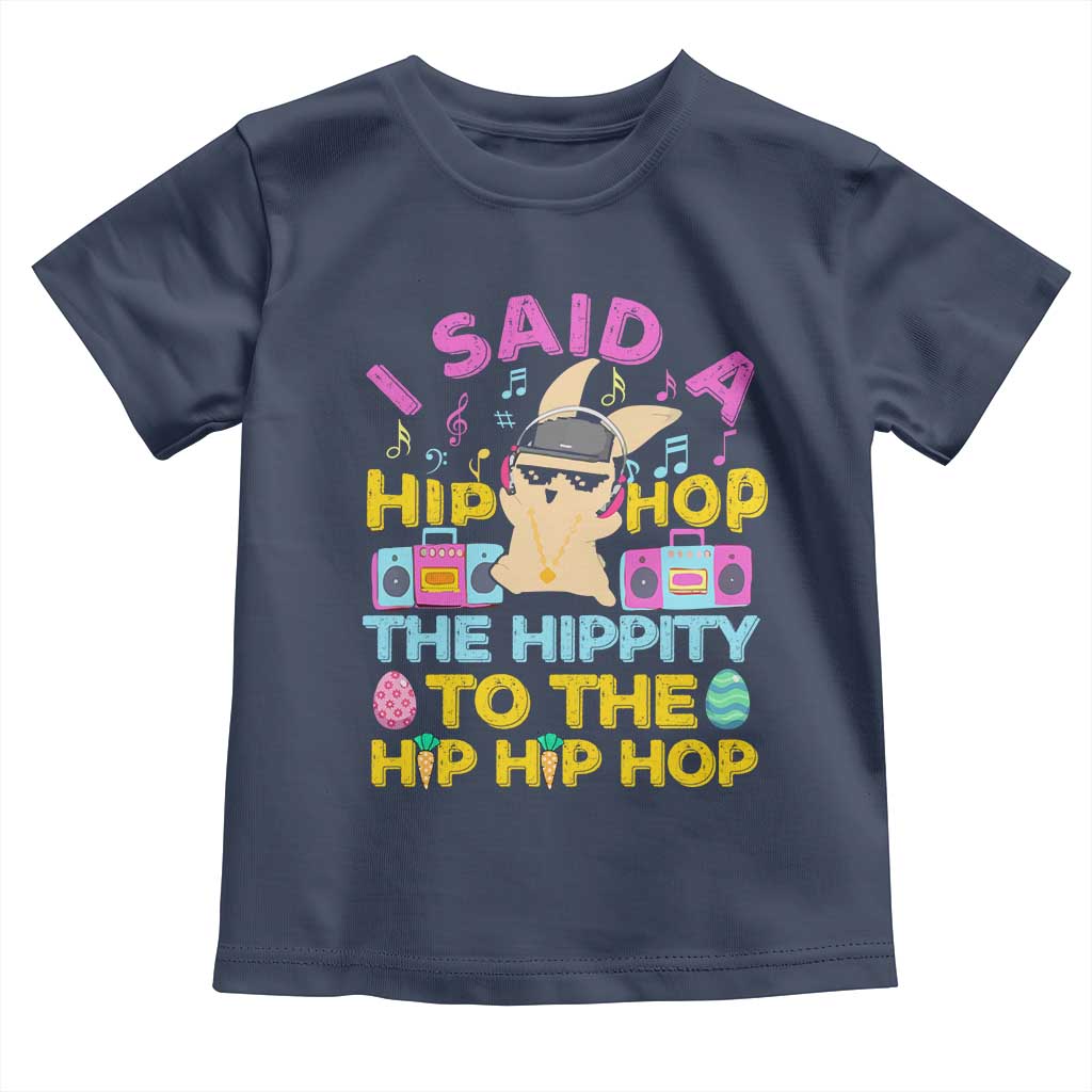 Funny Hip Hop Hippity Easter Bunny Toddler T Shirt TS10 Navy Print Your Wear