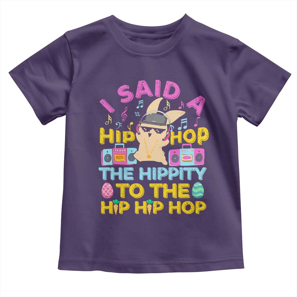 Funny Hip Hop Hippity Easter Bunny Toddler T Shirt TS10 Purple Print Your Wear