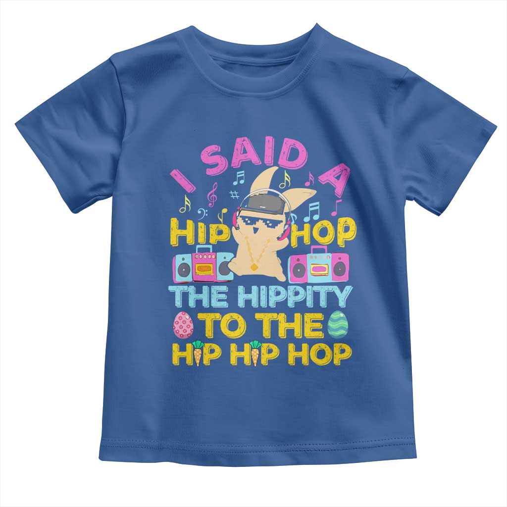 Funny Hip Hop Hippity Easter Bunny Toddler T Shirt TS10 Royal Blue Print Your Wear
