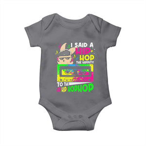 Hip Hop Easter Bunny Baby Onesie Funny Hippity Cool Rabbit Lovers Toddler TS10 Charcoal Print Your Wear