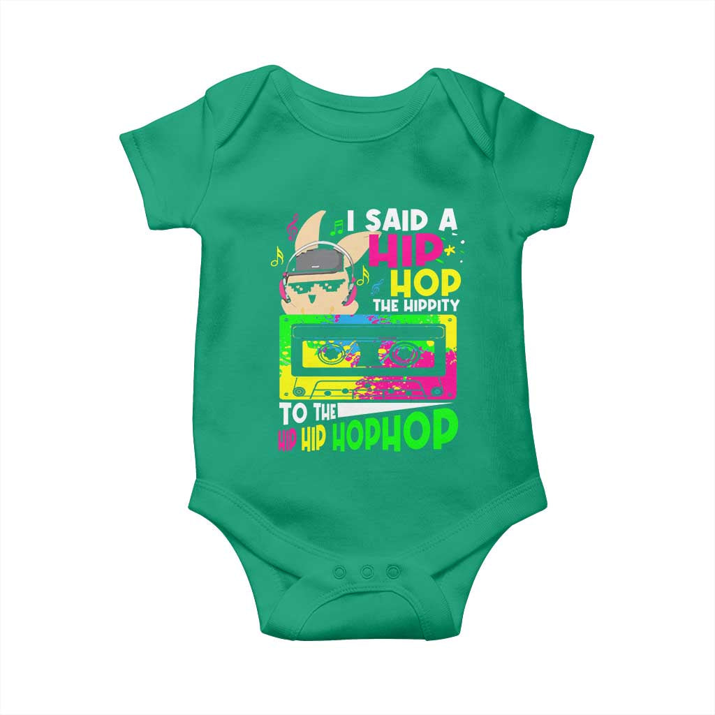 Hip Hop Easter Bunny Baby Onesie Funny Hippity Cool Rabbit Lovers Toddler TS10 Irish Green Print Your Wear