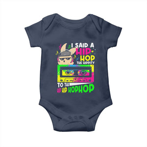 Hip Hop Easter Bunny Baby Onesie Funny Hippity Cool Rabbit Lovers Toddler TS10 Navy Print Your Wear