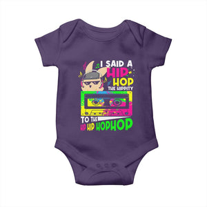 Hip Hop Easter Bunny Baby Onesie Funny Hippity Cool Rabbit Lovers Toddler TS10 Purple Print Your Wear