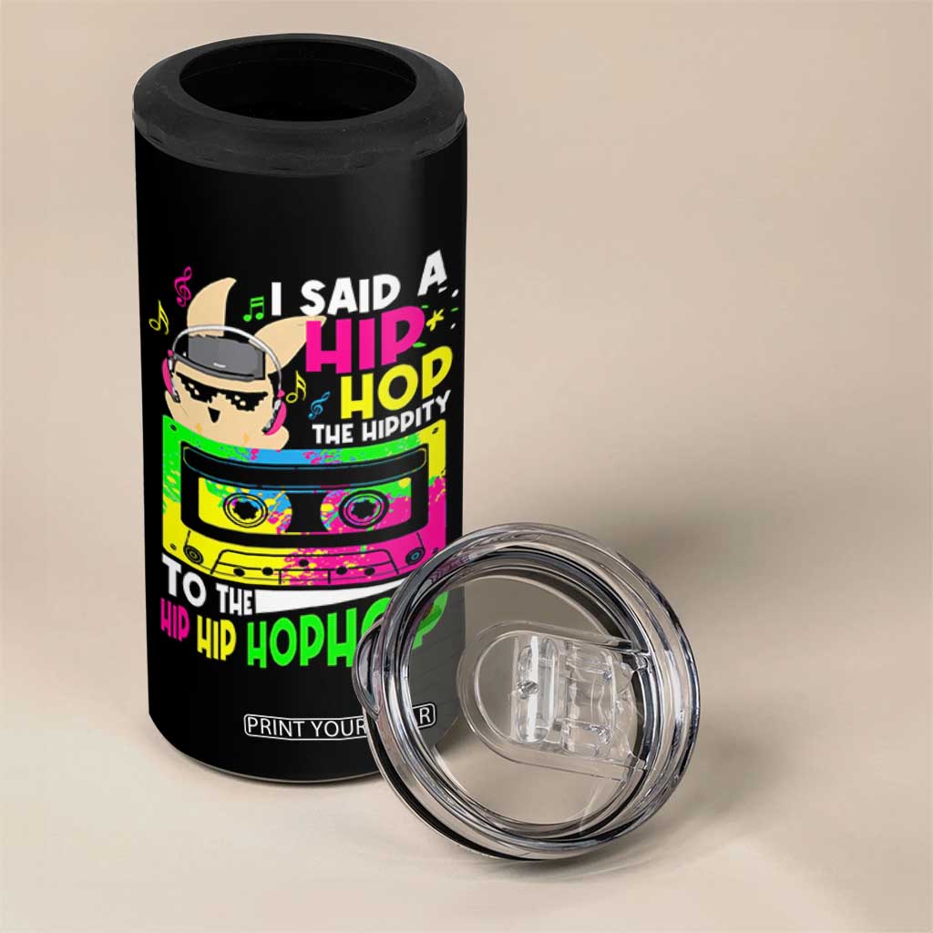 Hip Hop Easter Bunny 4 in 1 Can Cooler Tumbler Funny Hippity Cool Rabbit Lovers Toddler TS10 Print Your Wear