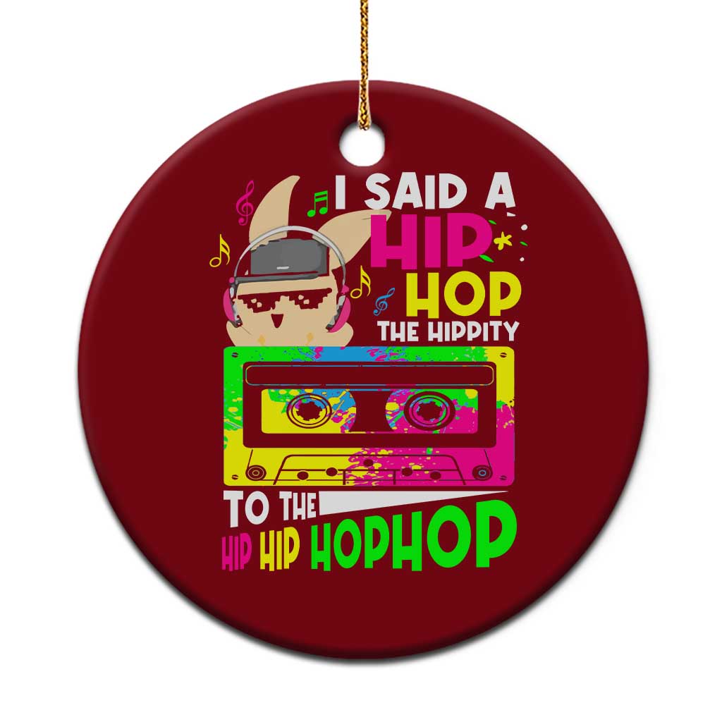 Hip Hop Easter Bunny Ceramic Ornament Funny Hippity Cool Rabbit Lovers Toddler TS10 1pc Red Print Your Wear