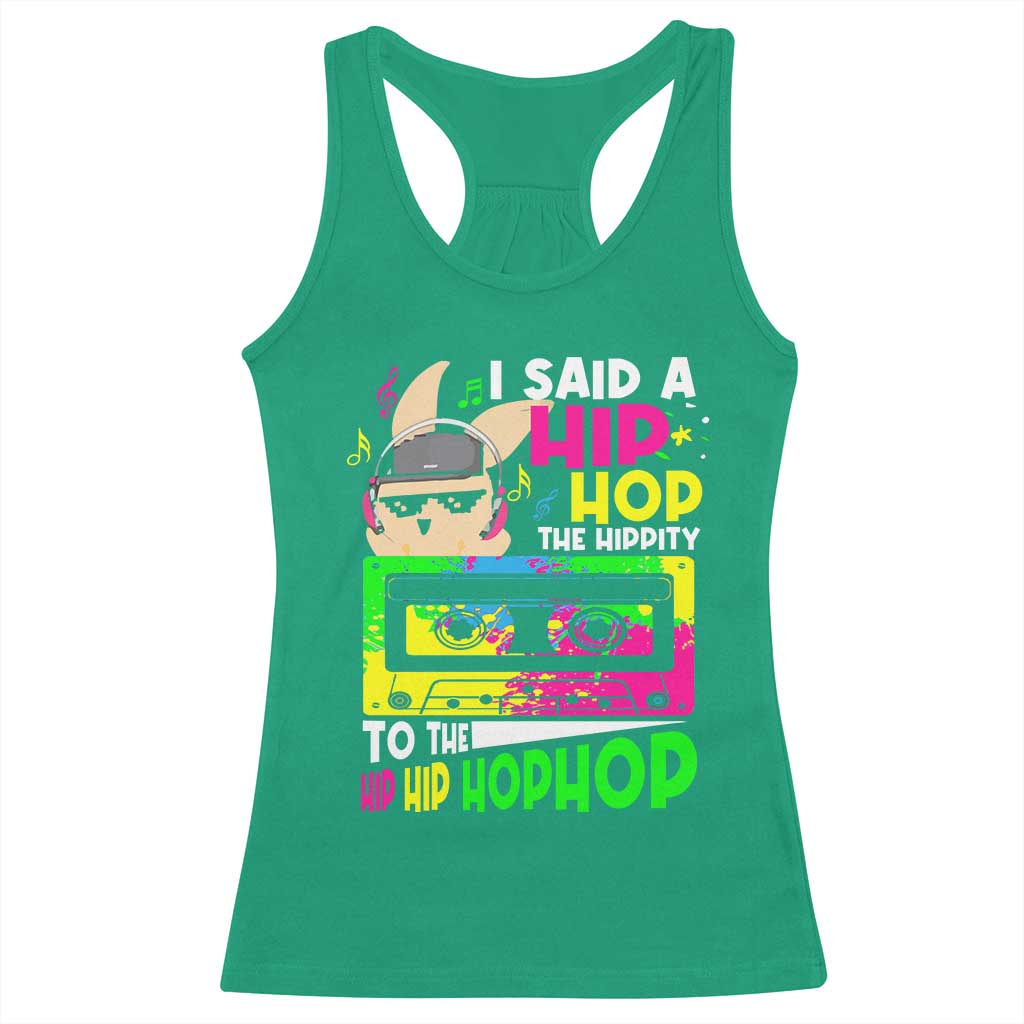 Hip Hop Easter Bunny Racerback Tank Top Funny Hippity Cool Rabbit Lovers Toddler TS10 Irish Green Print Your Wear