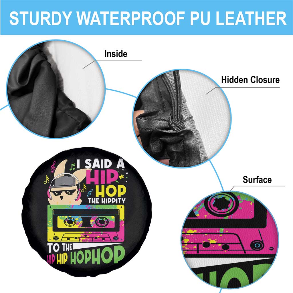 Hip Hop Easter Bunny Spare Tire Cover Funny Hippity Cool Rabbit Lovers Toddler TS10 Print Your Wear