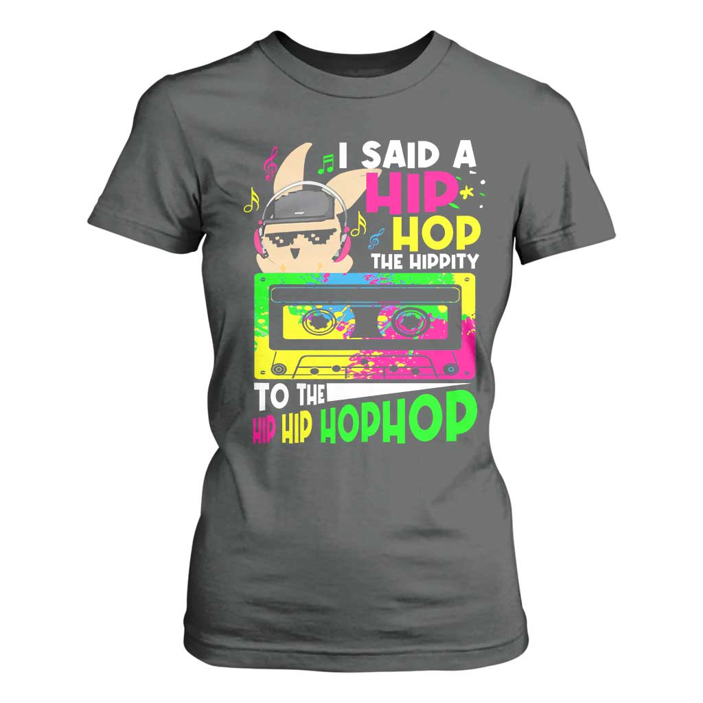 Hip Hop Easter Bunny T Shirt For Women Funny Hippity Cool Rabbit Lovers Toddler TS10 Dark Heather Print Your Wear