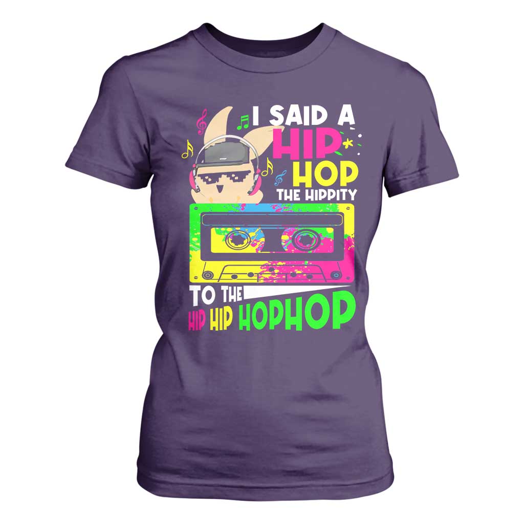 Hip Hop Easter Bunny T Shirt For Women Funny Hippity Cool Rabbit Lovers Toddler TS10 Purple Print Your Wear